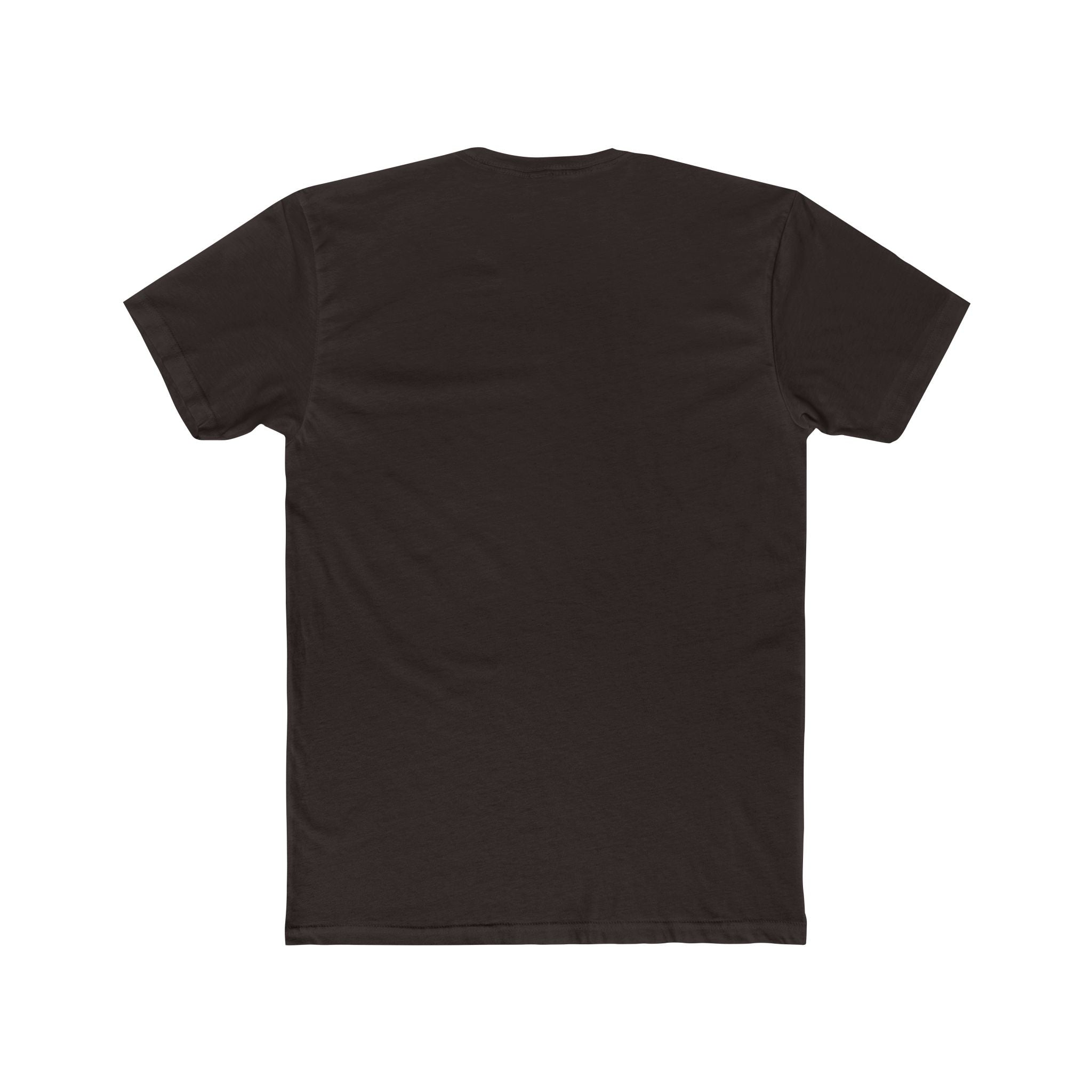 Dark brown t-shirt on a white background