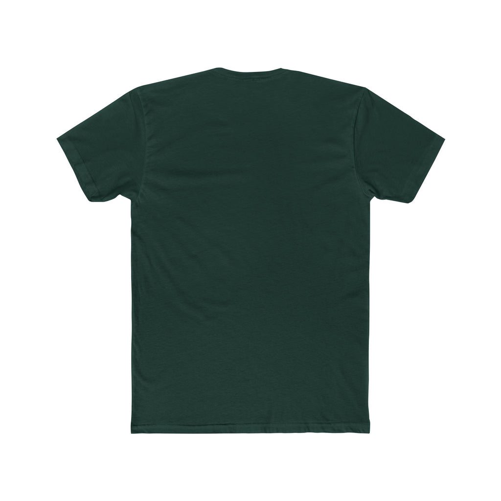 Solid forest green short-sleeve t-shirt shown from the back against a white background.