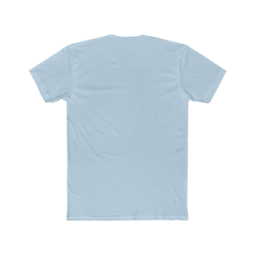 Plain light blue t-shirt on a white background