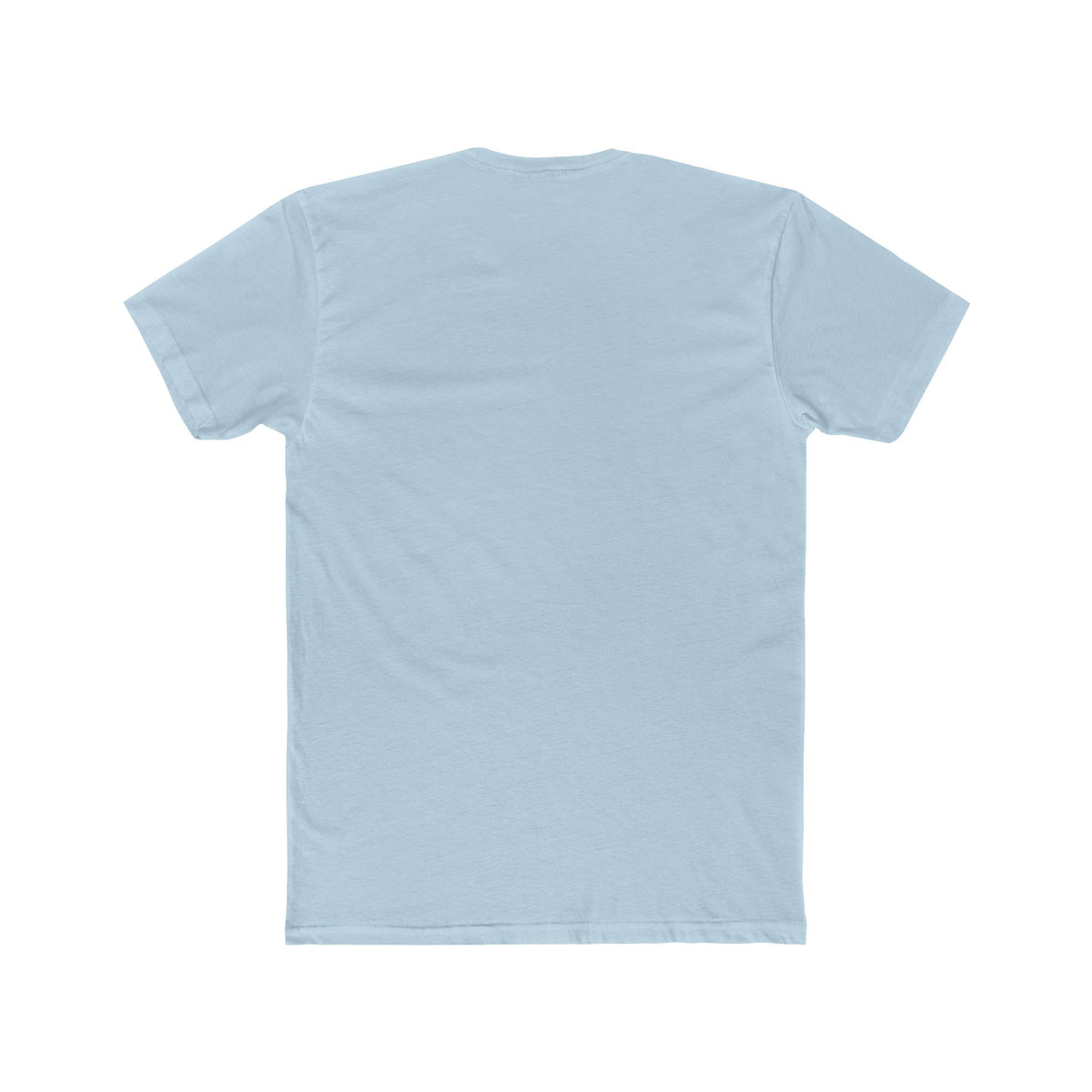 Plain light blue t-shirt on a white background