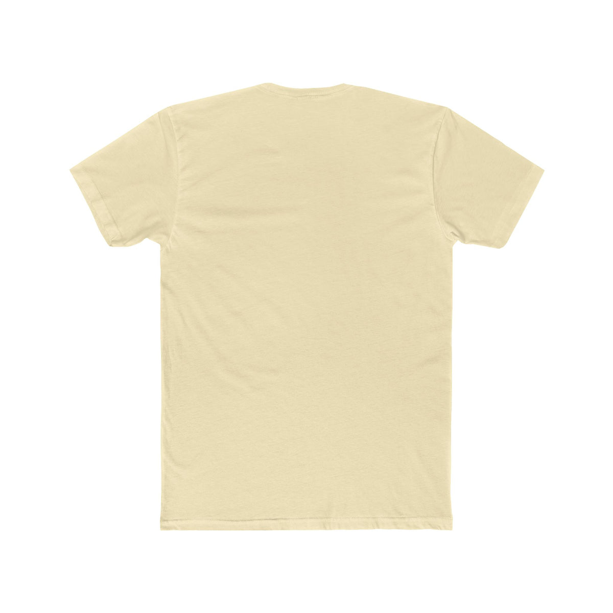 Plain beige t-shirt on a white background