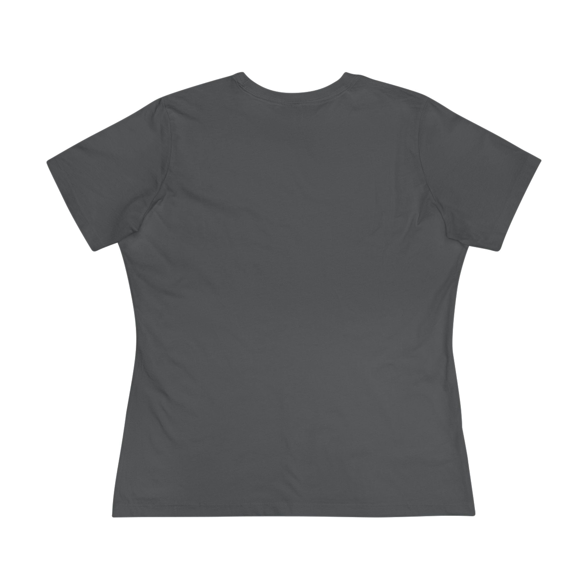 Plain dark gray t-shirt on a white background