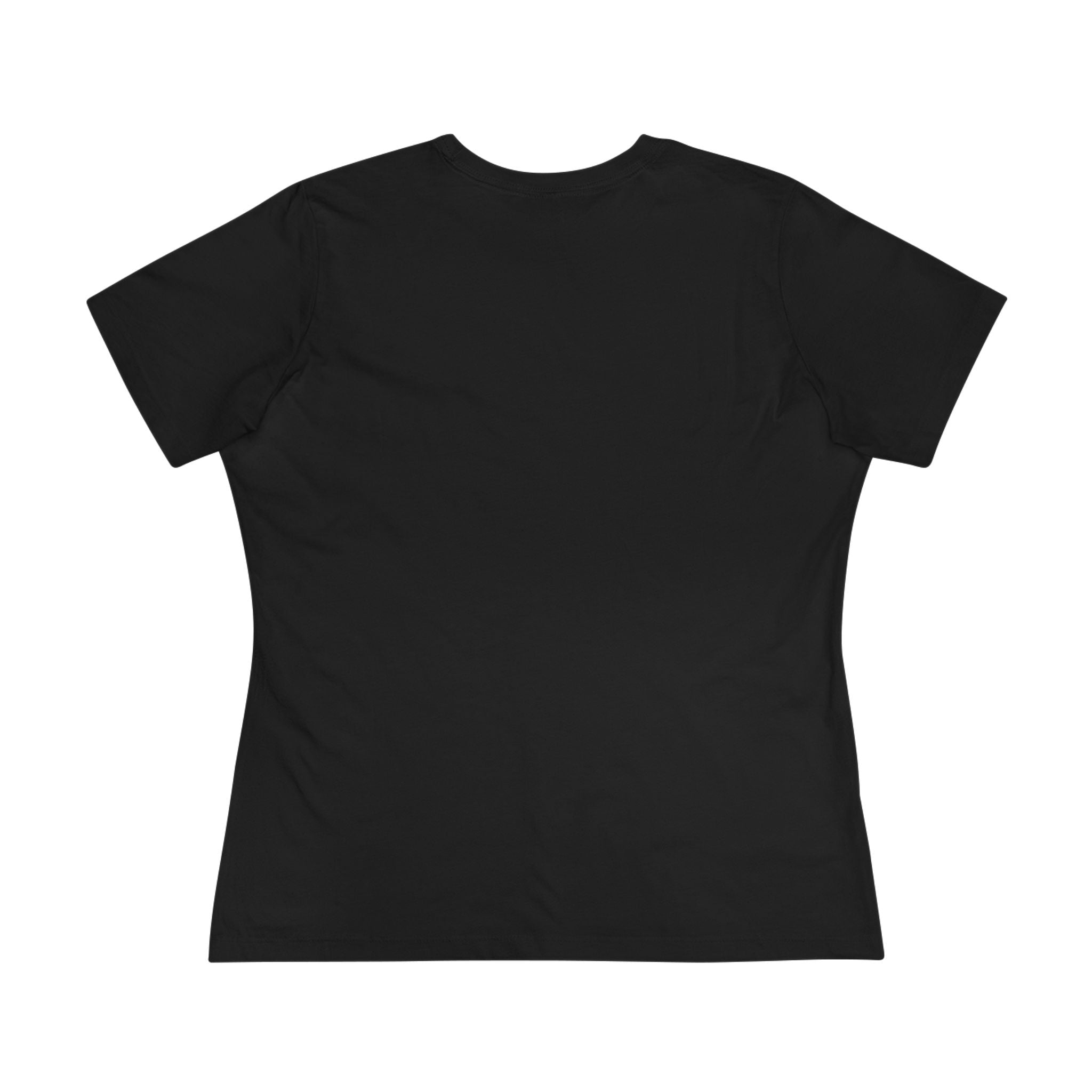 Black t-shirt on a white background